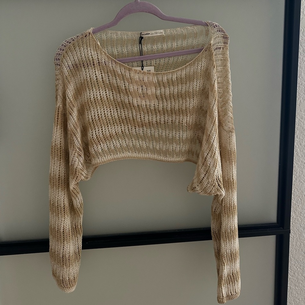 Pull&Bear Beige Knit Sweater